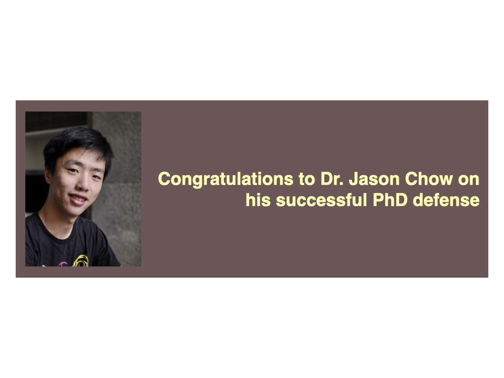 Congratulations Dr. Jason Chow